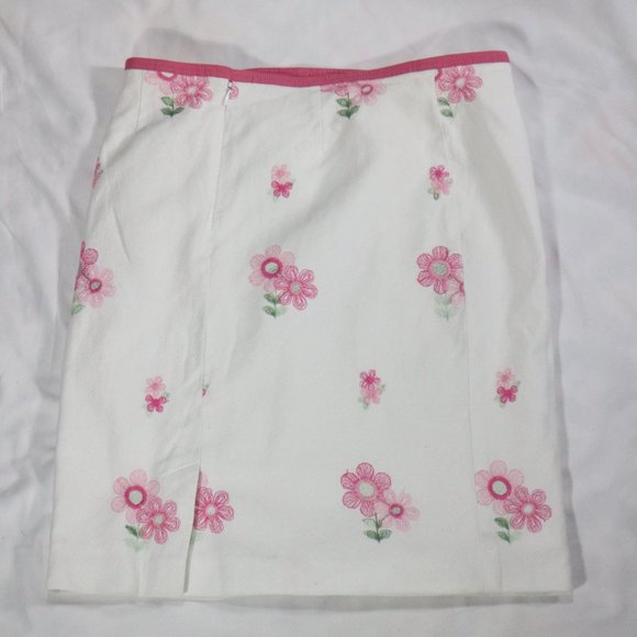 CYTHIA by CYNTHIA STEFFE Floral White/Pink Pencil Skirt Sz 12 - Picture 8 of 12